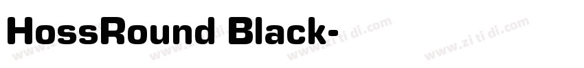 HossRound Black字体转换